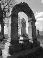 headless statue in the cemetery