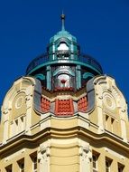 architecture facade railing spire tower building
