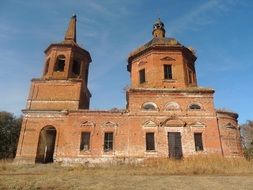 abandoned brick church