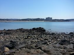 extraordinarily beautiful rocky beach