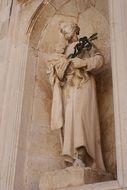 figure of catholic saint Anthony of Padua, old town, croatia