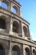 facade of the Colosseum in Italy