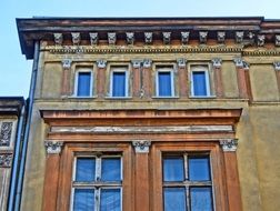 bydgoszcz, windows, historical relief facade