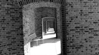 velehrad arcade in black and white background