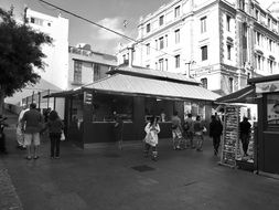 street food in a downtown market