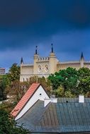 View of the roofs and spiers of Lublin, Poland