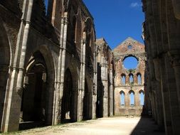 abandoned cathedral in Tuscany