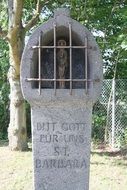 monument to st Barbara outdoor, germany, Niedermendig