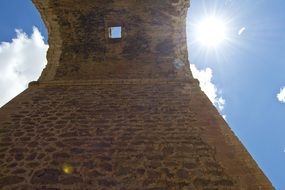 medieval stone arch, bottom view