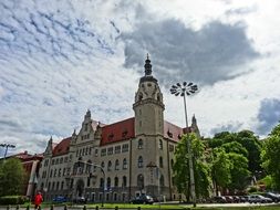 bydgoszsc district court tower building cloudes sky day view