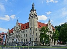 bydgoszsc district court corner tower building day view