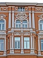 bydgoszsc stary port balcony pilasters cornice relief facade building