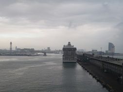 cruise ship in the port of Barcelona