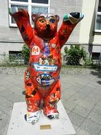 colorful teddy bear statue