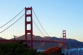 golden bridge at sunset