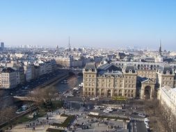 Beautiful view with the buildings in Paris