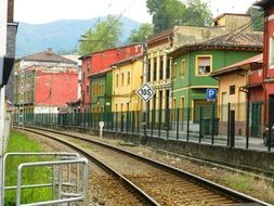 railway station in old city, spain, Langreo