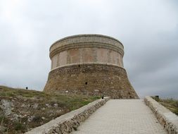 paved road to the tower