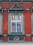 bydgoszsc sienkiewicza street relief window red brick building