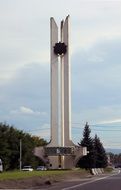 monument in the Soviet style in Russia