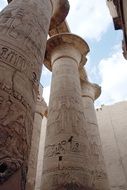 historical relief columns in Luxor