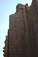 historical ruined wall in Karnak