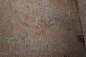 relief wall in temple of hatshepsut