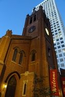 Tower and other buildings in china town in san francisco