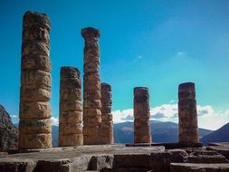 greece delfoi columns