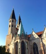 Castle in the center of the city of Braunschweig on a background of blue sky