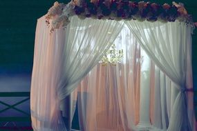 curtain chandelier light night