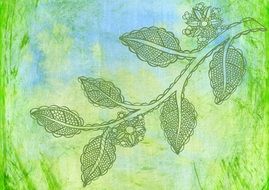 green leaves background scrapbook