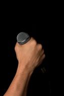 hand microphone mic hold fist