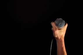 microphone in hand