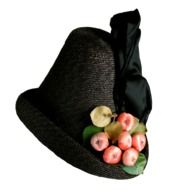 womans hat ribbon straw