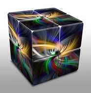 cube digital abstract colour color