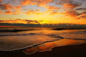 sunrise waves sea ocean wave bright sky beautiful view
