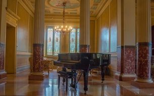 victorian interior piano design