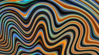 abstract pattern of blue and orange waves