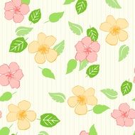 flowers leaf stripe pattern