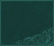 teal background swirl design