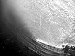 water waves foam inside sea ocean