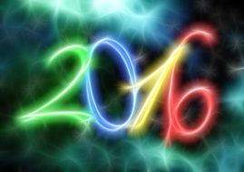 new year day eve 2016 colorful background