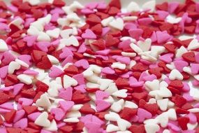hearts background red pink white