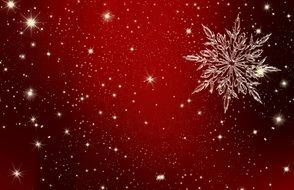 christmas background with stars and snowflakes