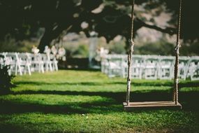 swing fun old summer wooden board