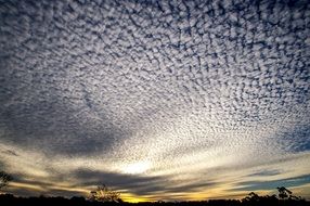 sky clouds sunset blue white