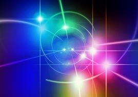 light effects on a colorful background