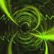 texture of rotating green waves