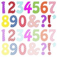 numbers clipart clip art colourful